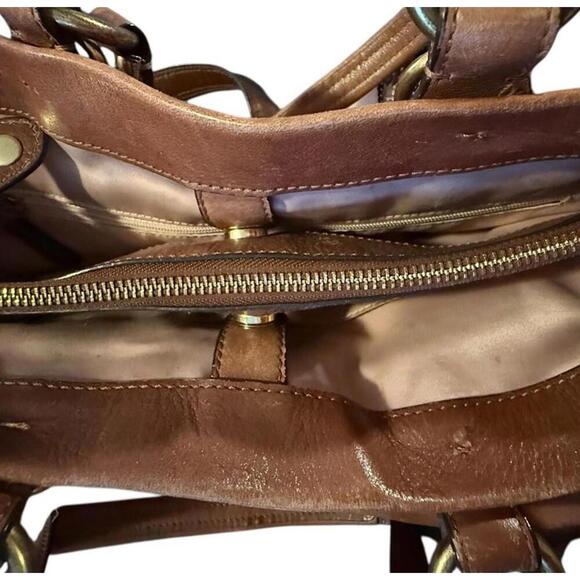 Authentic Coach Leather Handbag - Chic Brown Tote - Picture 9 of 9